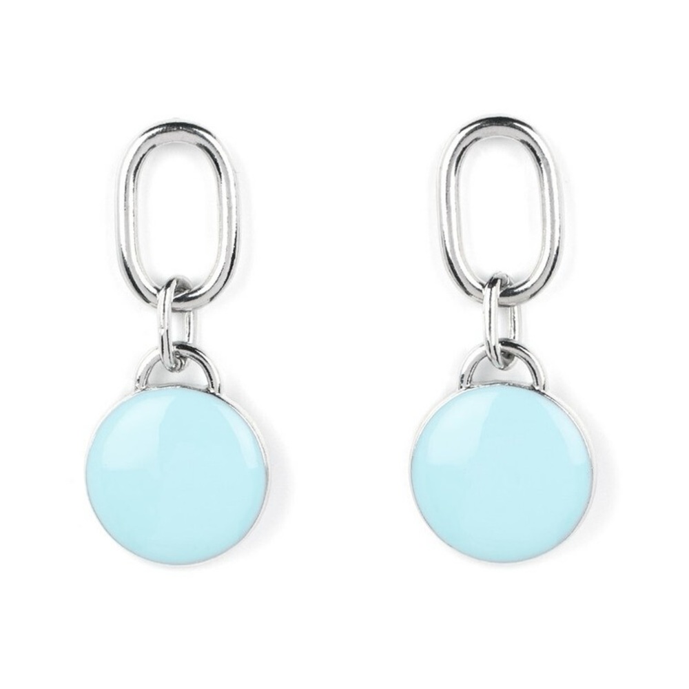 Elegant Silver and Blue Earrings